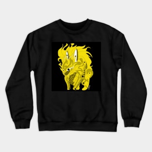 esquilax rabbit hunger of fire ecopop kaiju beast art Crewneck Sweatshirt